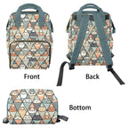 Diamond Cat Pattern - Multi-Function Backpack, Nappy / Diaper Bag