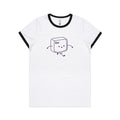 Esc, Escape, Computer Keyboard Key Women's AS Colour Ringer Tee White Black Womens Ringer T-shirt Printed In Australia Tech