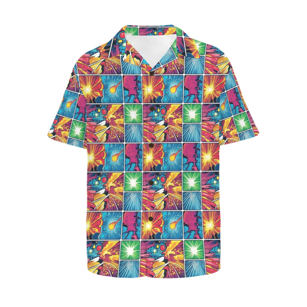 Comic Book Squares Men's Hawaiian Shirt