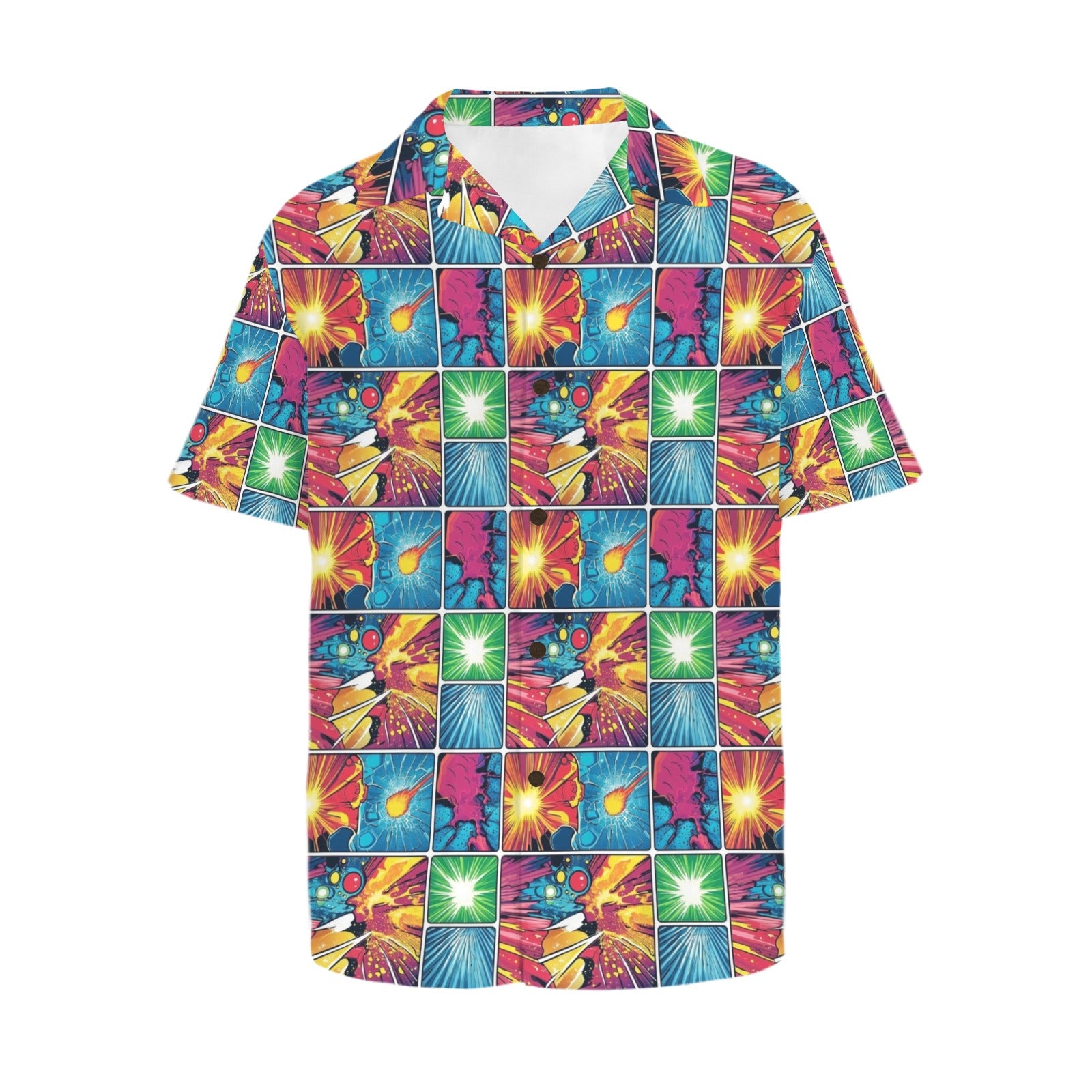 Comic Book Squares Men's Hawaiian Shirt
