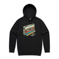 Cassette Tape And Pencil Men's AS Colour Hoodie Black Mens Hoodie Music Printed In Australia Retro