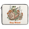 Stay Weird, Frog Playing Guitar Laptop Sleeve (Multiple Sizes) black Laptop Sleeve Printed Offshore Retro