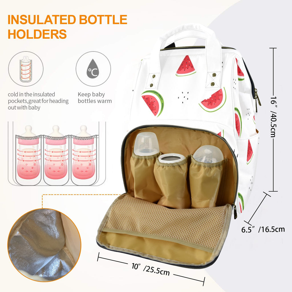 Watermelon - Multi-Function Backpack, Nappy / Diaper Bag