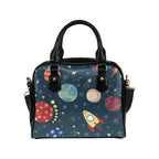 Rocket and Planets In Space - Shoulder Handbag (Model 1634) Shoulder Handbags (1634)