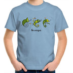 Chameleon, Be Unique - Kids Youth T-Shirt Carolina Blue Kids Youth T-shirt animal Printed In Australia
