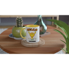 Personalised - Hello Sunshine - White 11oz Ceramic Mug with Colour Inside Personalised 11oz Mug customise Globally Fulfilled personalise Retro Summer