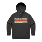 Music Teacher - Womens Hoodie Coal Womens Hoodie Music Printed In Australia