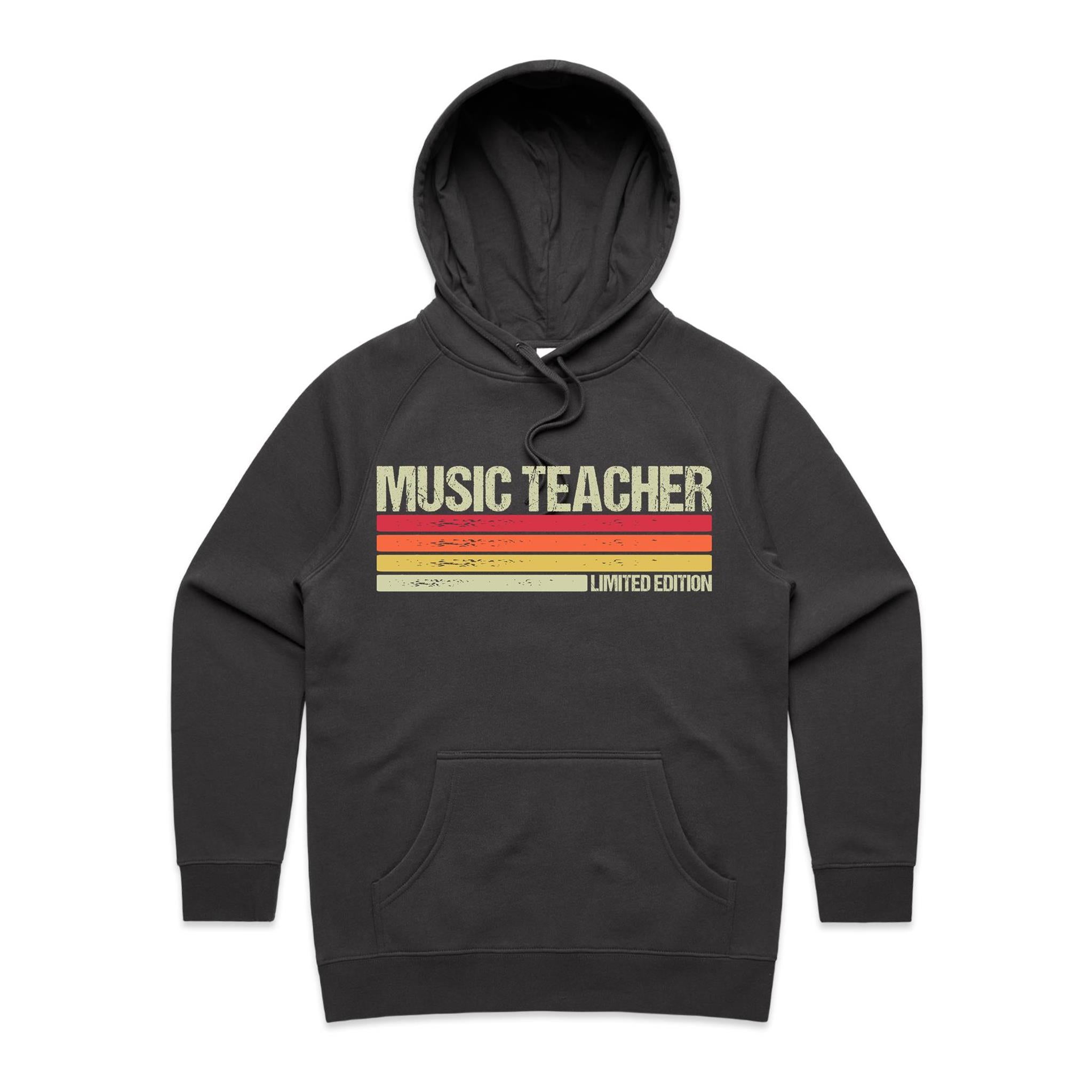 Music Teacher - Womens Hoodie Coal Womens Hoodie Music Printed In Australia