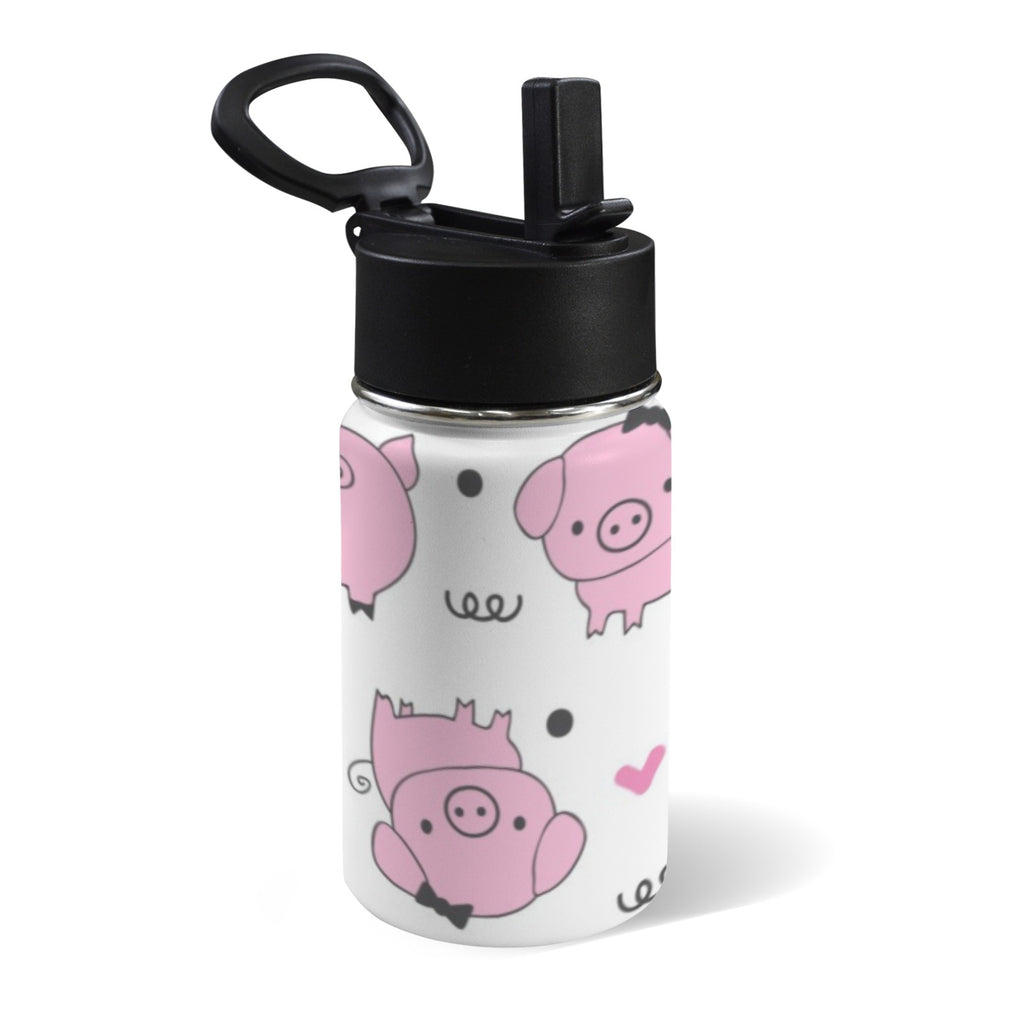 Little Piggies 12oz Kids Water Bottle with Straw Lid