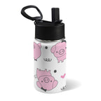 Little Piggies 12oz Kids Water Bottle with Straw Lid