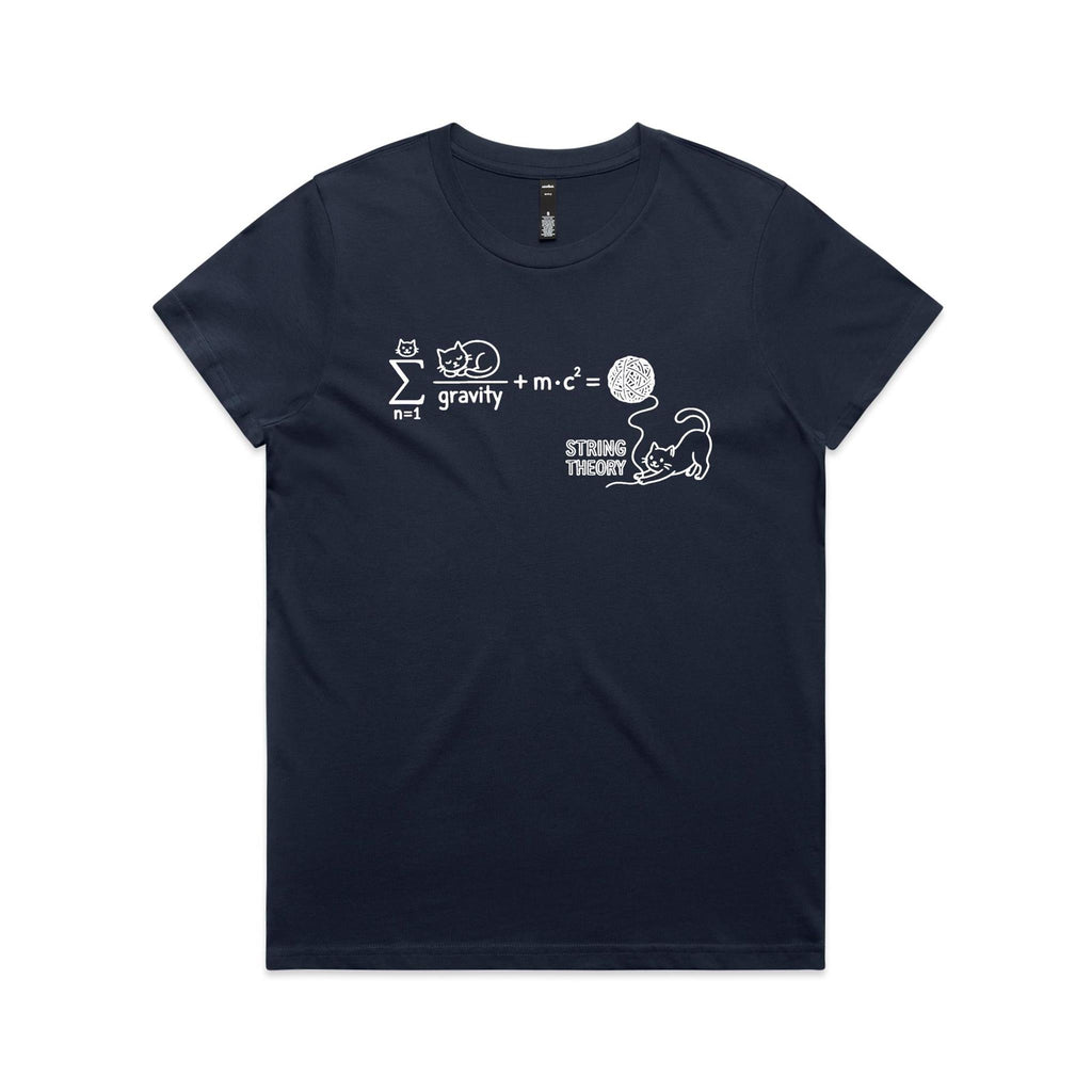 Cat String Theory Physics Women's AS Colour T-shirt