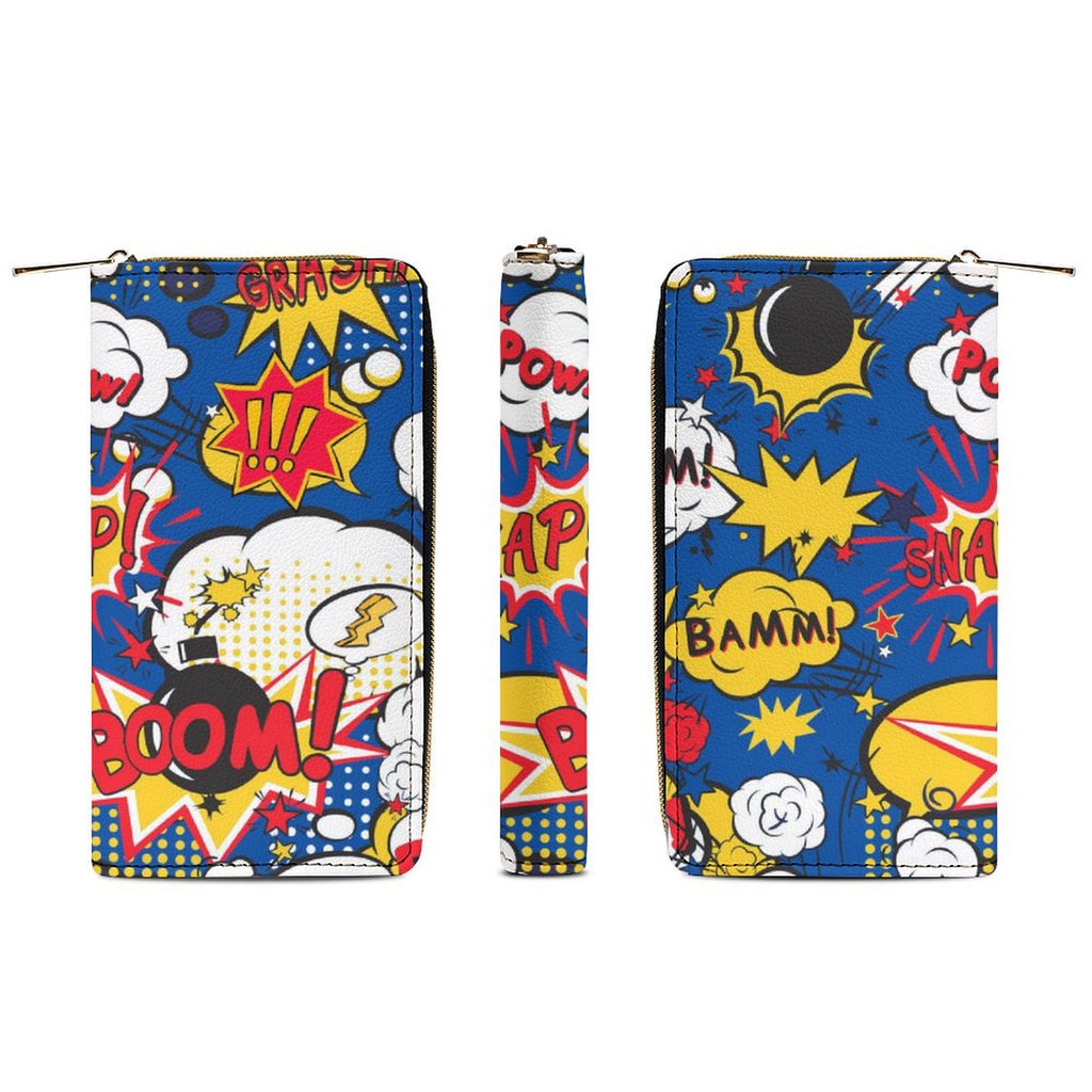Blue Comic Book -  PU Leather Wallet