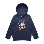 Sweet And Salty, Ice Cream And Fries - Kids Hoodie Midnight Blue Kids Hoodie Printed In Australia