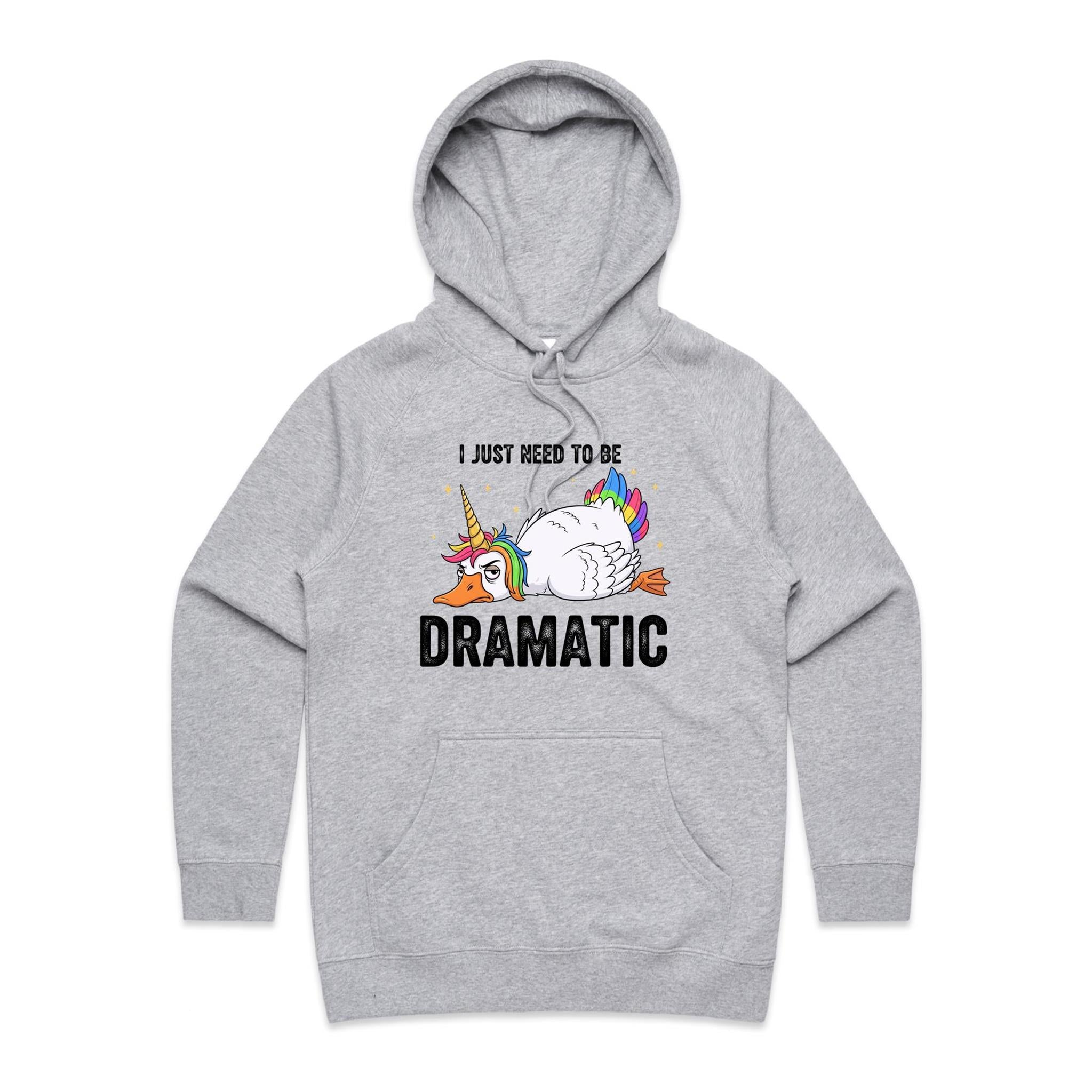 Dramatic Unicorn Goose Women's AS Colour Hoodie Grey Marle Womens Hoodie animal Printed In Australia