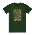 We Are All Different, But We All Swim Together Men's AS Colour T-shirt Forest Green Mens T-shirt animal Ocean Positivity Printed In Australia