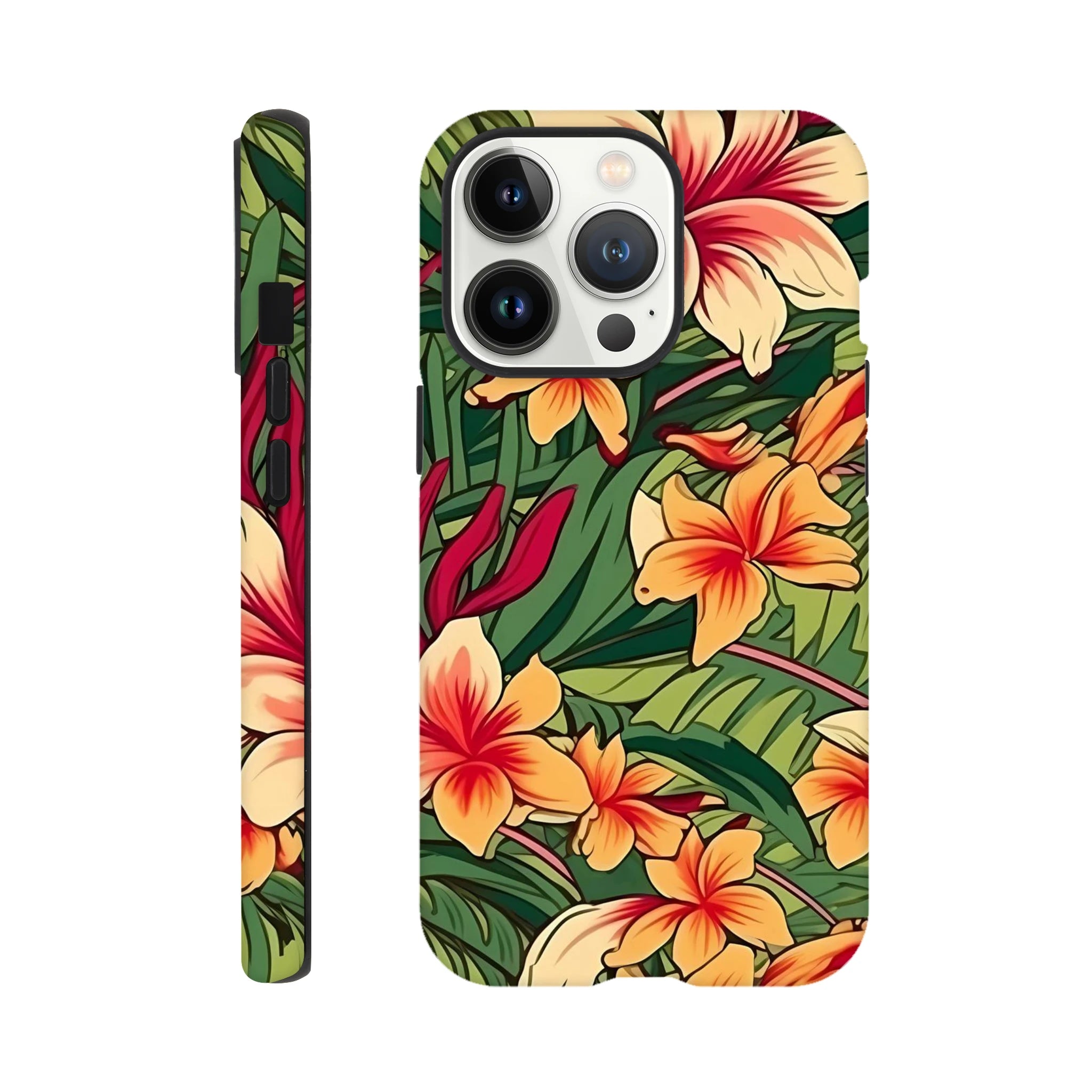 Vintage Hawaiian Floral - Apple iPhone Tough case iPhone 13 Pro iPhone Tough Case Globally Fulfilled Plants Surf