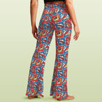 Comic Book Cells High Waist Crossover Tummy Control Flare Leggings High Waist Flare Leggings comic Printed Offshore