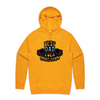 Best Dad Ever, Hands Down - Mens Hoodie Gold Mens Hoodie Dad Printed In Australia