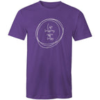 Life Happens, Coffee Helps - Mens T-Shirt Purple Mens T-shirt Coffee Printed In Australia