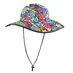 Sticker Music Wide Brim Bucket Hat Wide Brim Bucket Hat Music Printed Offshore