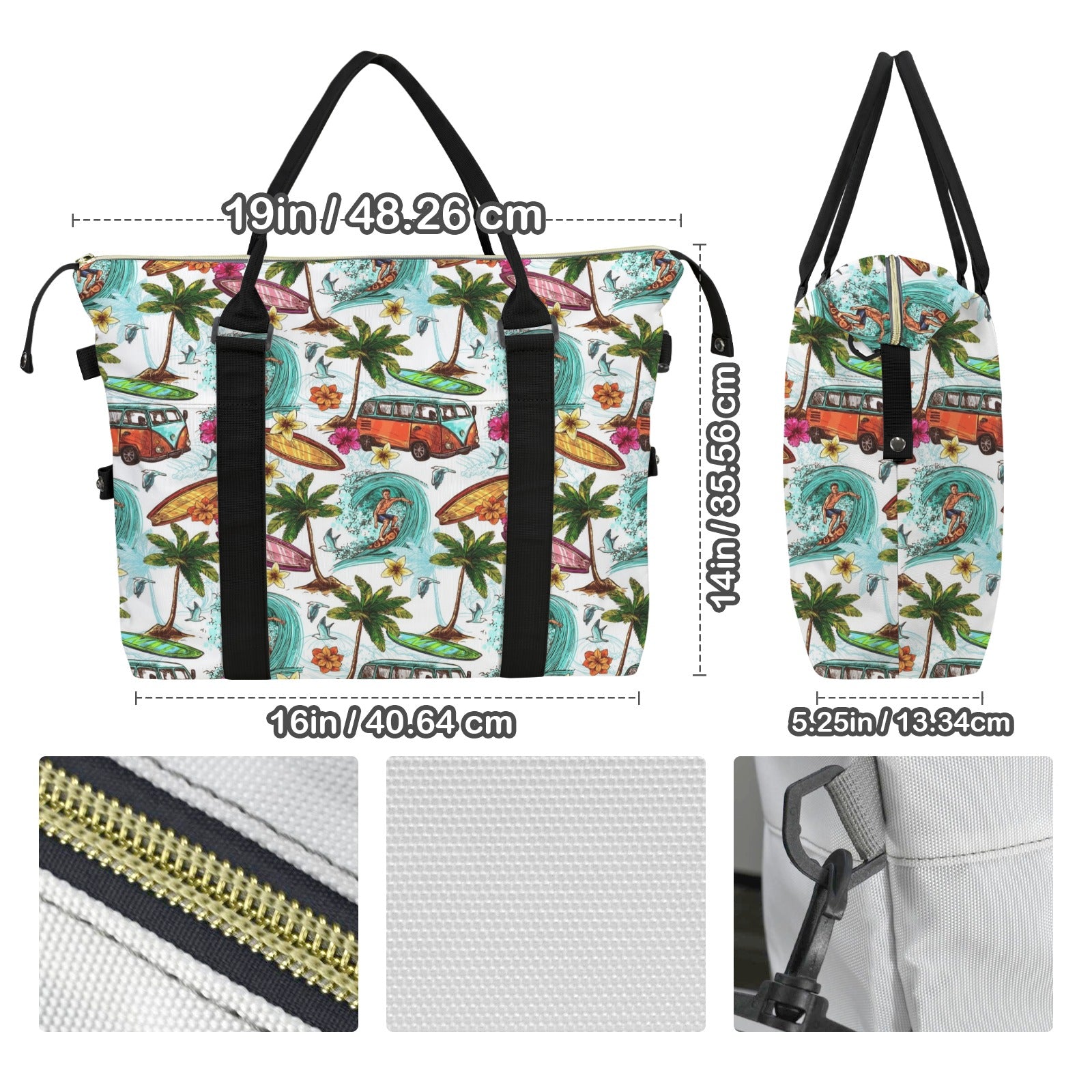 Surfing Safari Duffle Bag-Simple (Model 1715) Duffle Bag-Simple (1715)