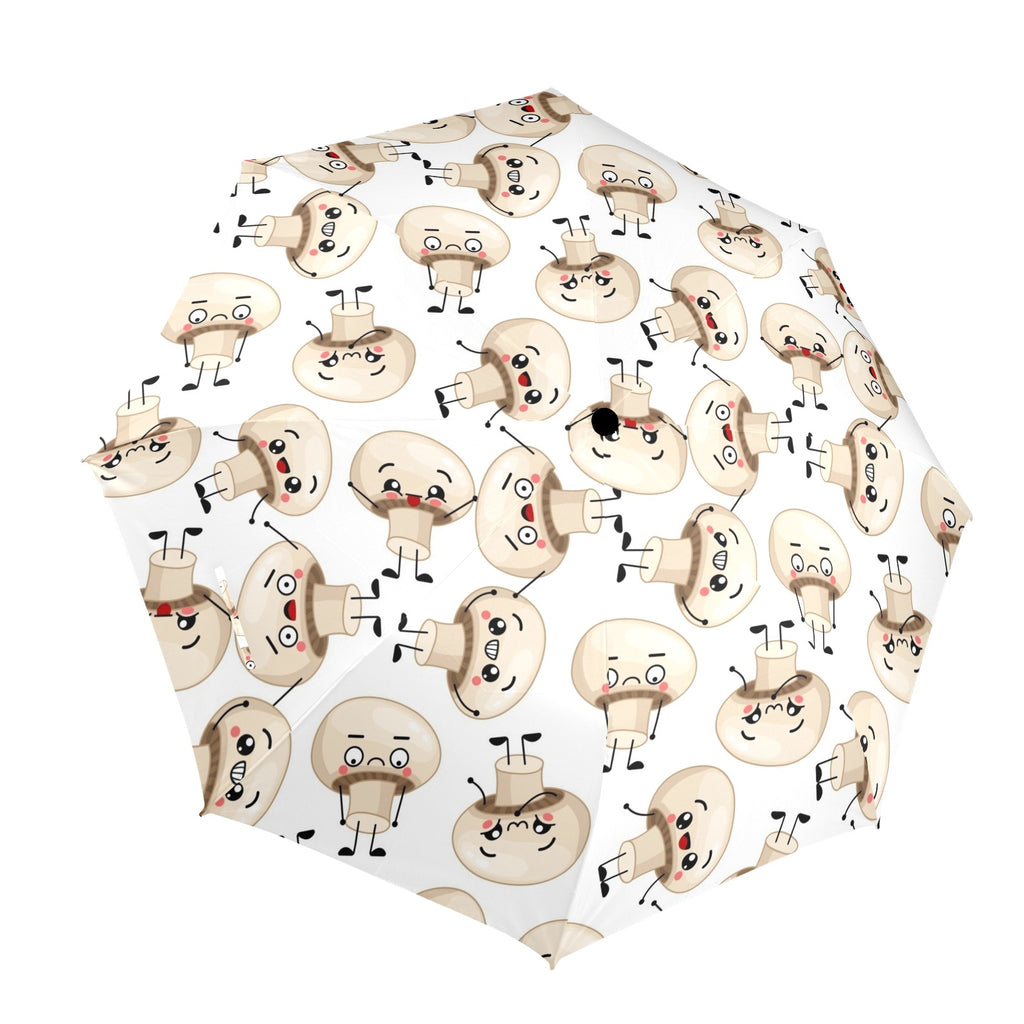 Cute Mushrooms - Semi-Automatic Foldable Umbrella (Model U12) One Size Semi-Automatic Foldable Umbrella (U12)