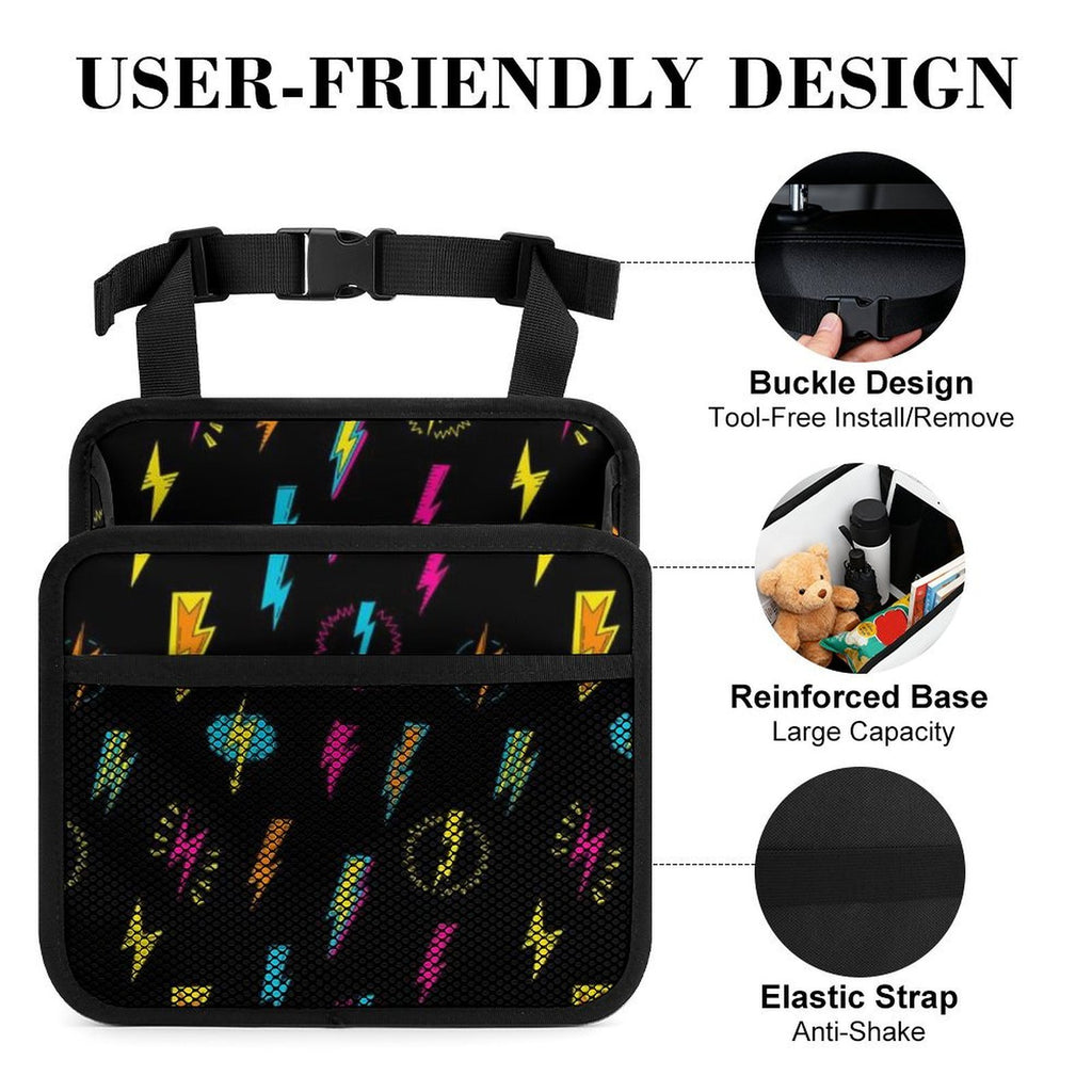 Fun Lightning, Comic Car Seat Back Organiser Car Seat Back Organiser comic Printed Offshore