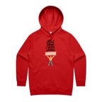 Read Books, Change The World - Womens Hoodie Red Womens 2XL Womens Hoodie Printed In Australia Reading