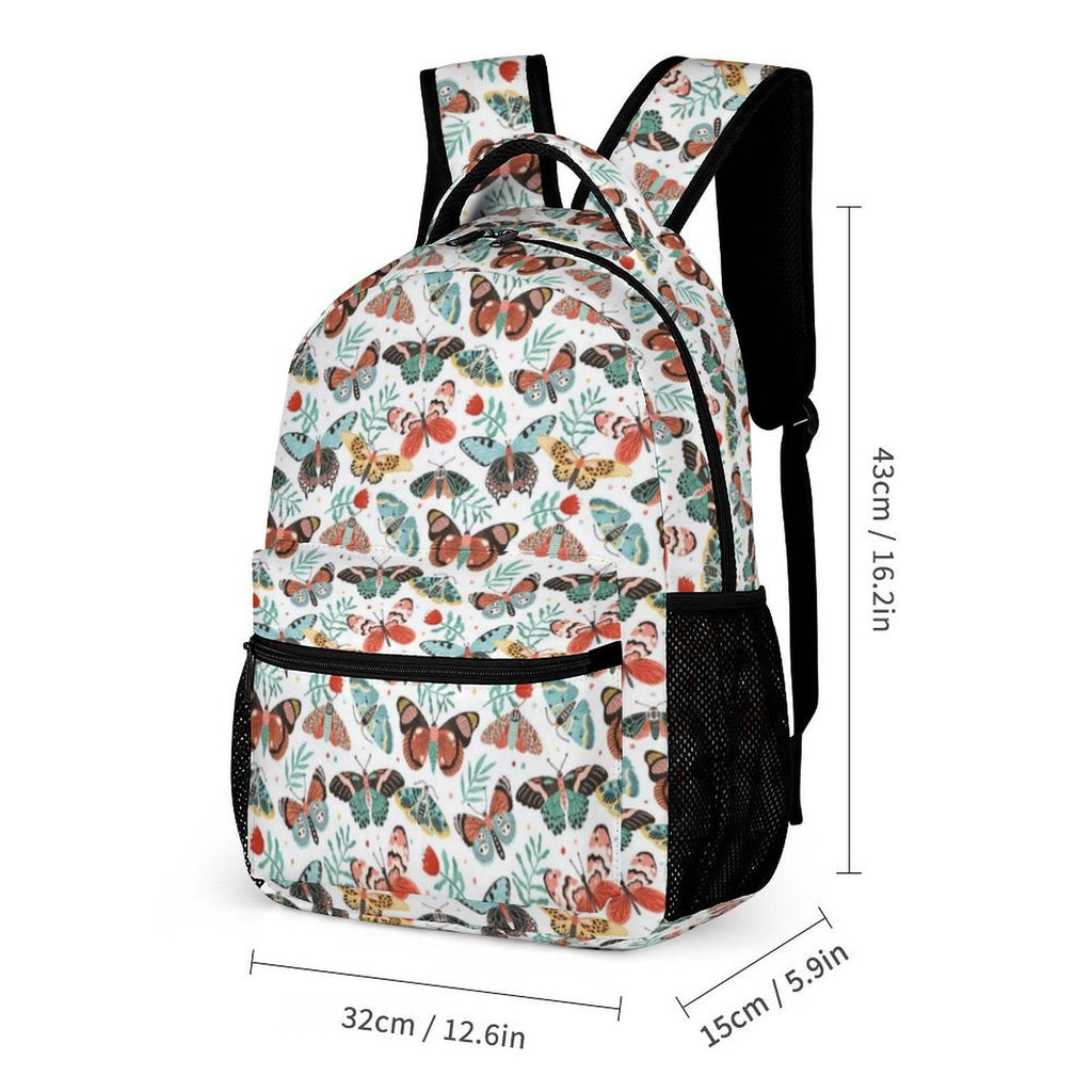 Pretty Moths And Butterflies Backpack, Lunch Bag & Pencil Case Set