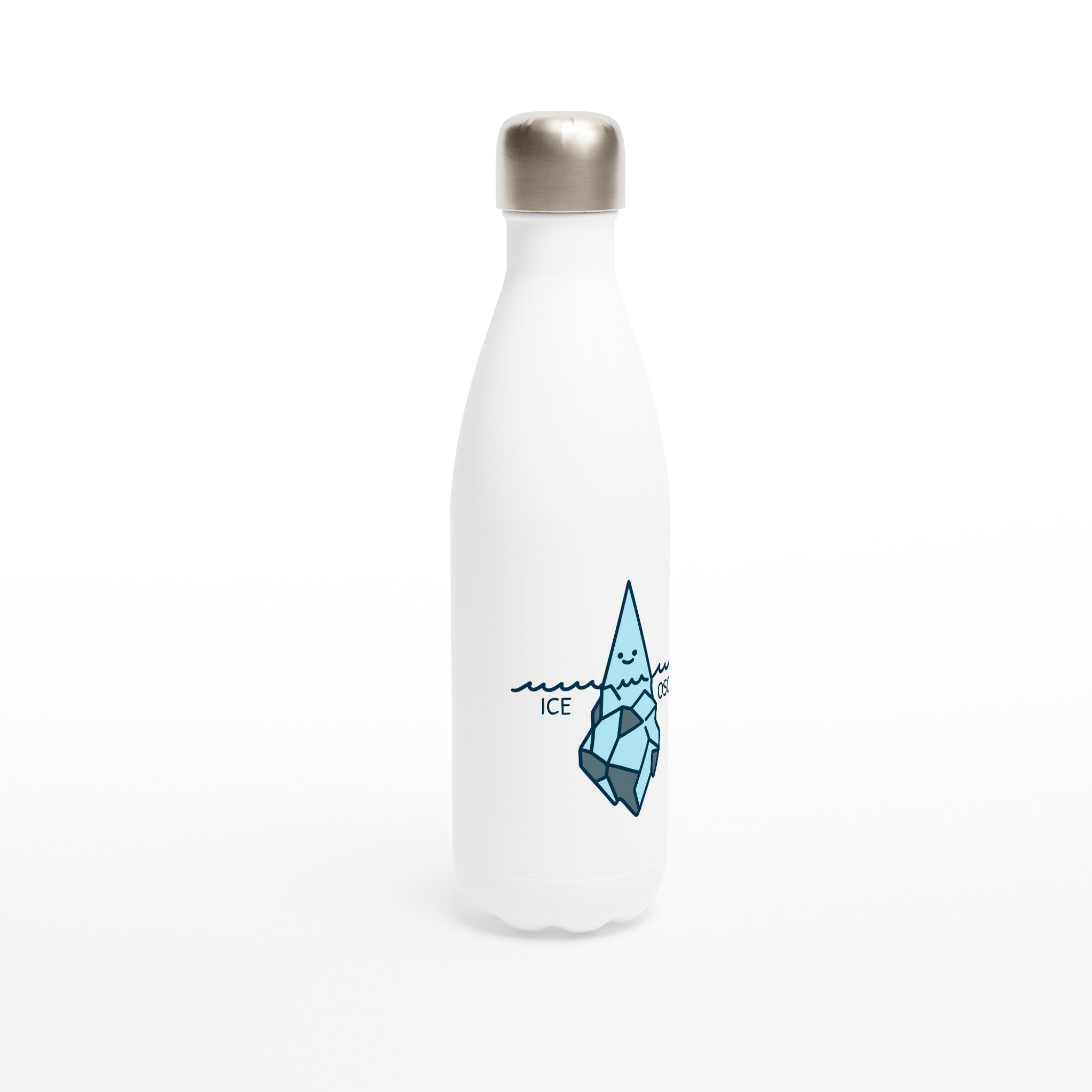 Ice-Osceles - White 17oz Stainless Steel Water Bottle White Water Bottle Globally Fulfilled Maths Science