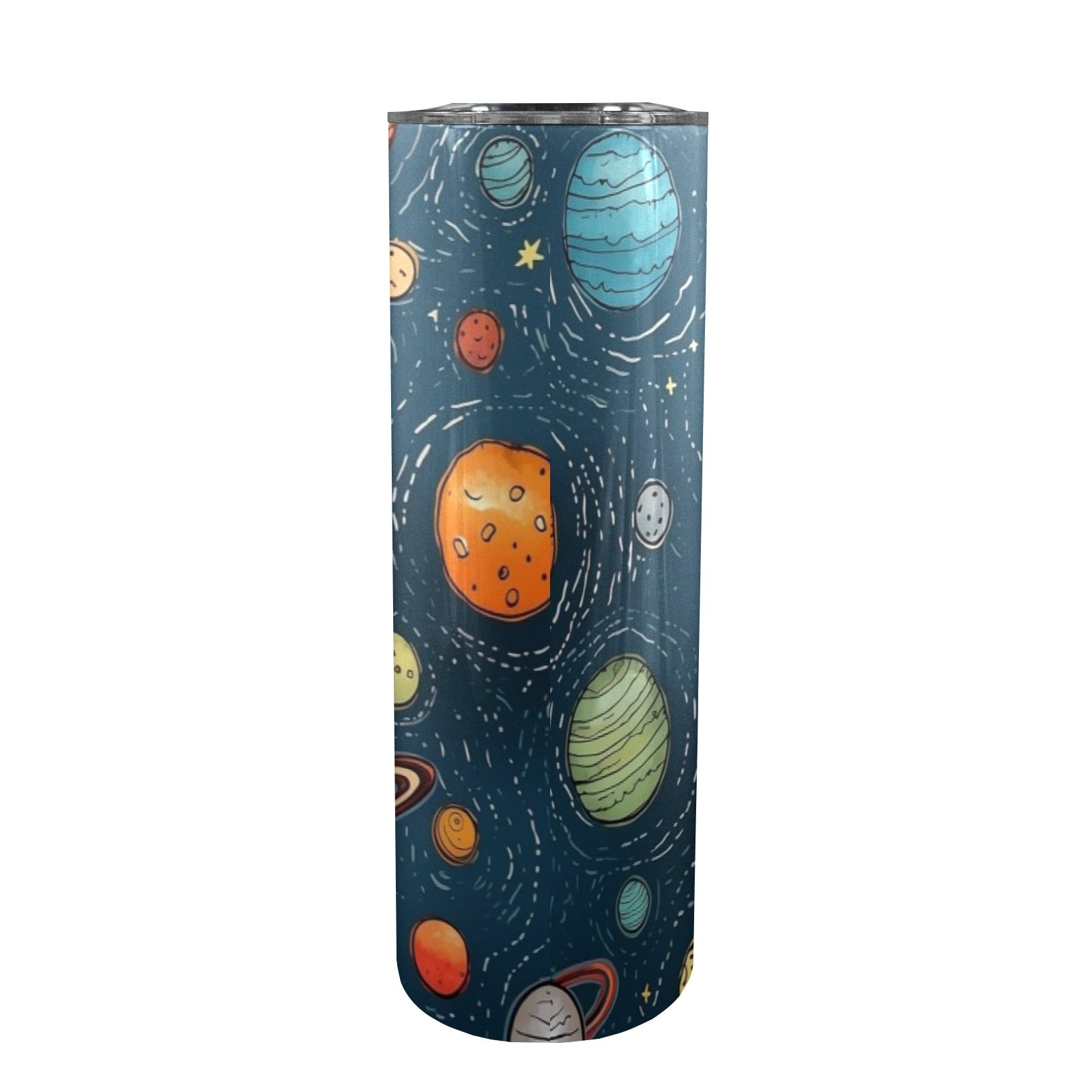 Galaxy - 20oz Tall Skinny Tumbler with Lid and Straw