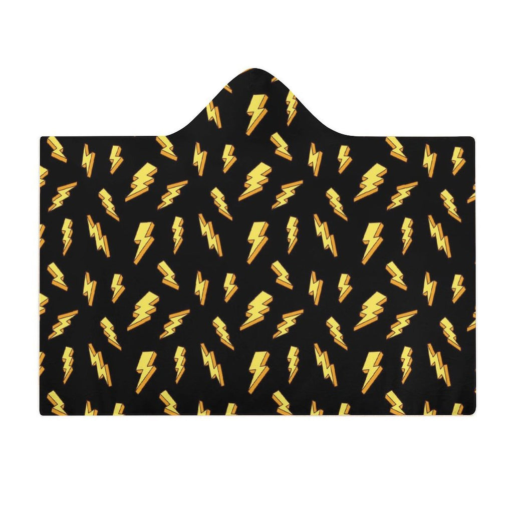 Lightning Bolts, Comic Book Kids Hooded Blanket 100cm x 130cm Kids Hooded Blanket comic Printed Offshore