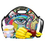 Graffiti Bird - Neoprene Lunch Bag Neoprene Lunch Bag Printed Offshore