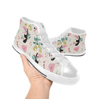 Toucans In Pink Women's High Top Canvas Shoes Womens Classic High Top Shoes animal Printed Offshore