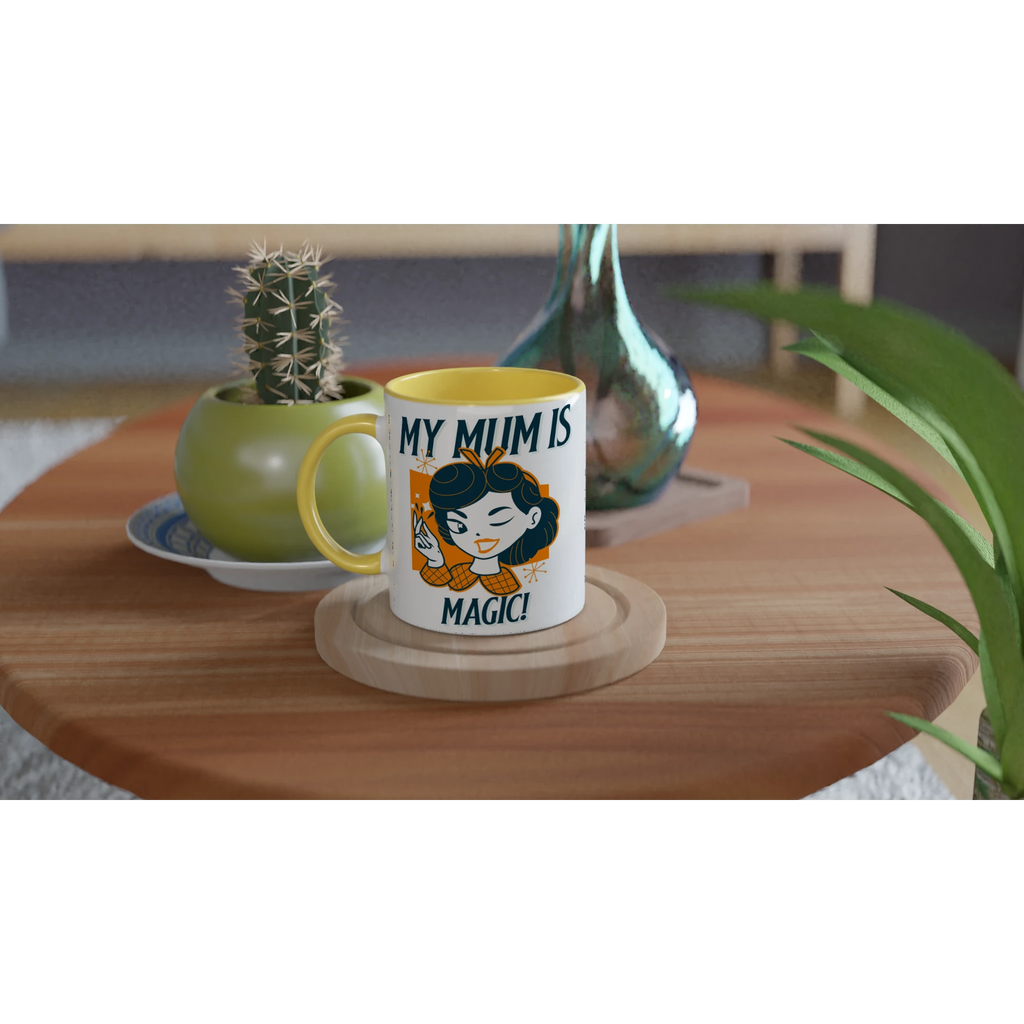 Personalise - My Mum Is Magic - White 11oz Ceramic Mug Personalised Mug customise Globally Fulfilled Mum personalise