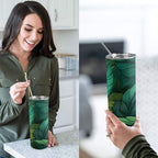 Tropical Leaves - 20oz Tall Skinny Tumbler with Lid and Straw