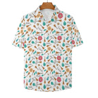 Ukulele Women's Collared Pocketless Short Sleeve Shirt