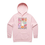 Sorry I'm Late, I Was Dilly Dallying - Womens Hoodie Pink Womens Hoodie animal Printed In Australia