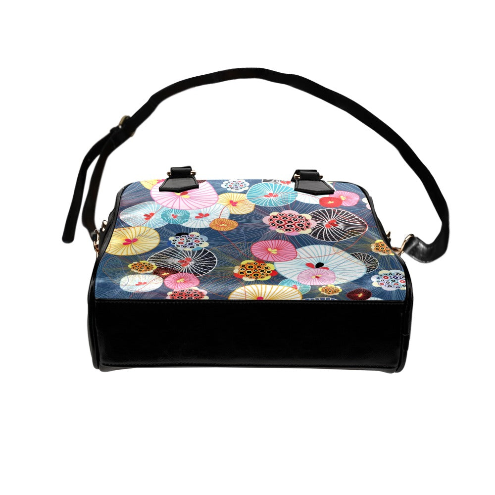 Abstract Floral - Shoulder Handbag (Model 1634) Shoulder Handbags (1634)