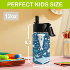 Sharks 12oz Kids Water Bottle with Straw Lid