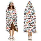 Pretty Moths And Butterflies Kids Hooded Blanket 100cm x 130cm