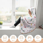 Quirky Dinosaurs Kids Hooded Blanket 100cm x 130cm