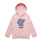 I Rock - Kids Hoodie Pink Kids Hoodie Printed In Australia