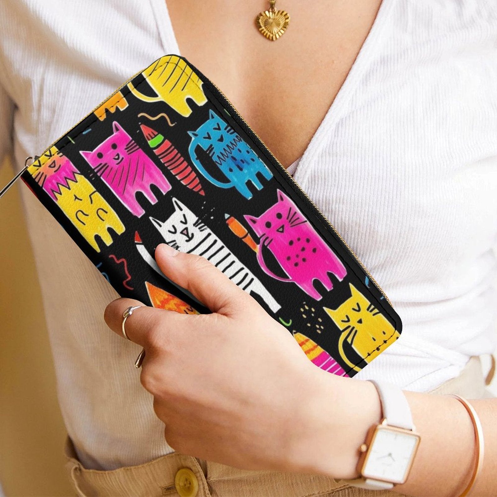 Colourful Cats -  PU Leather Wallet