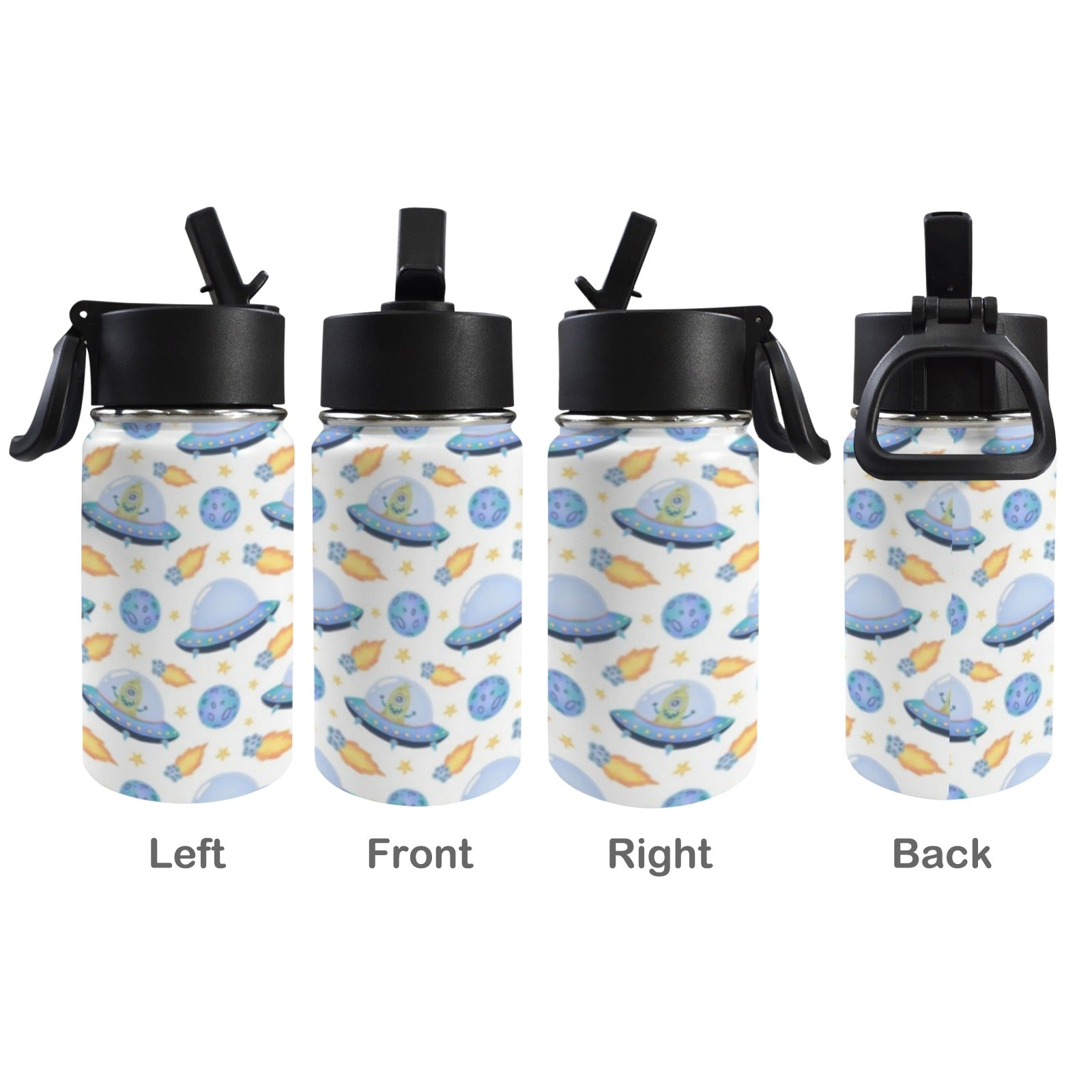 UFO's 12oz Kids Water Bottle with Straw Lid