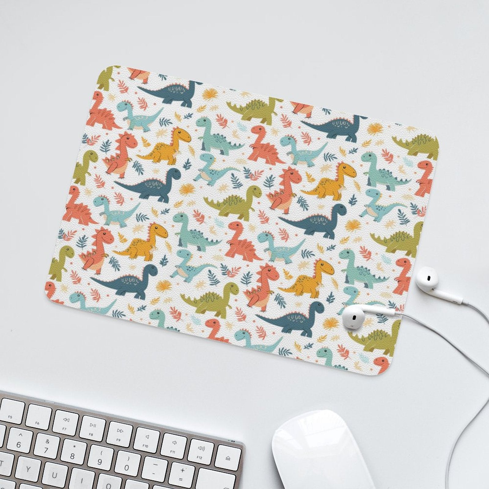 Cute Dinosaurs Leather Mouse Pad Leather Mouse Pad animal Printed Offshore