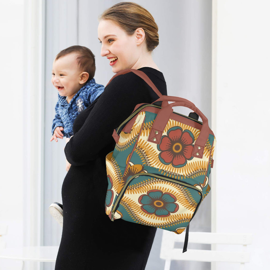 Vintage Floral Multi-Function Backpack, Nappy / Diaper Bag Multi-function Backpack, Nappy / Diaper Bag Printed Offshore