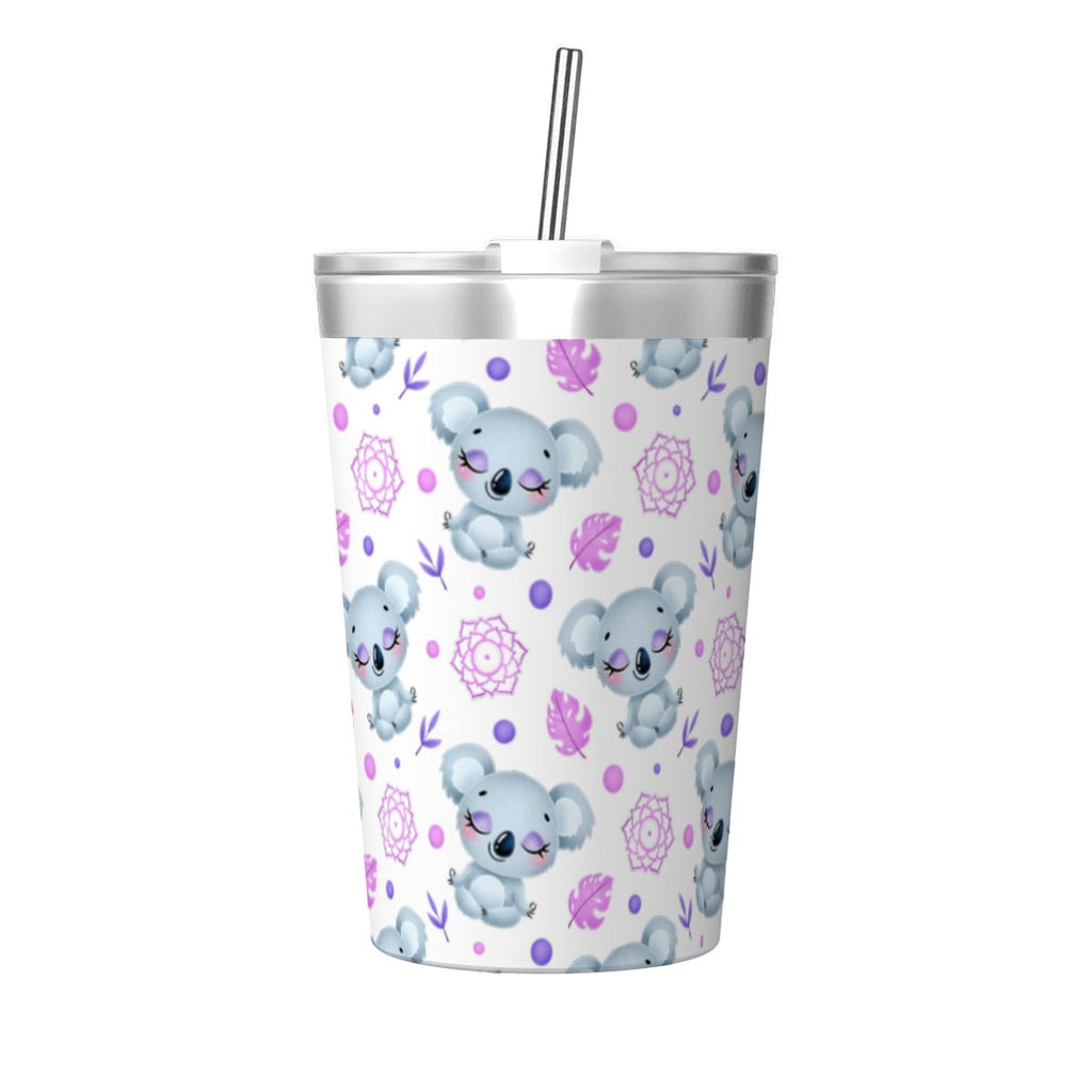 Zen Koala Small Stainless Steel Travel Mug Cup 12oz/350ml