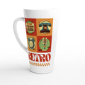 Retro White Latte 17oz Ceramic Mug Default Title Latte Mug Globally Fulfilled Retro tech