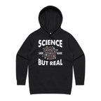 Science, It's Like Magic But Real Women's AS Colour Hoodie Black Womens Hoodie Printed In Australia Science